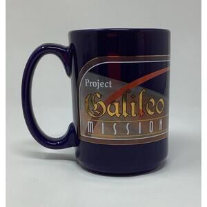 NASA Galileo Project Mission at Jupiter Cobalt Blue Ceramic Coffee Tea Mug Cup